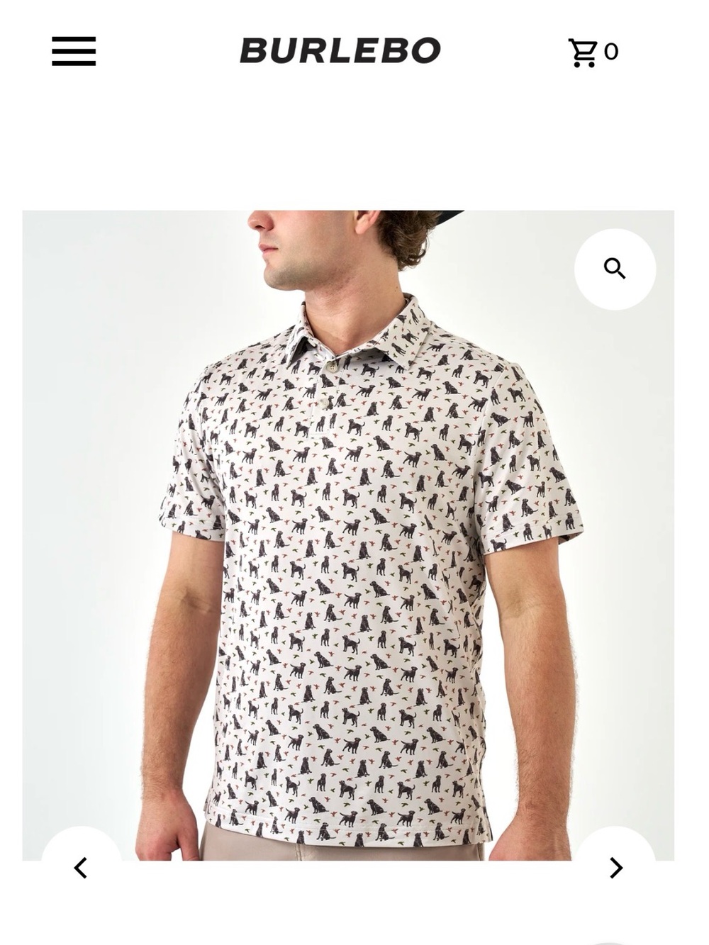 Burlebo Performance Polo - Ducks And Dogs - Size Large